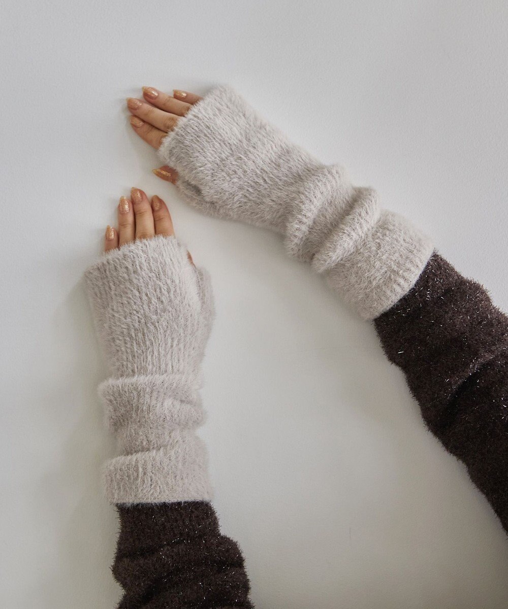 ANY SIS 【WEB＋一部店舗限定】シャギー ハンドウォーマー 