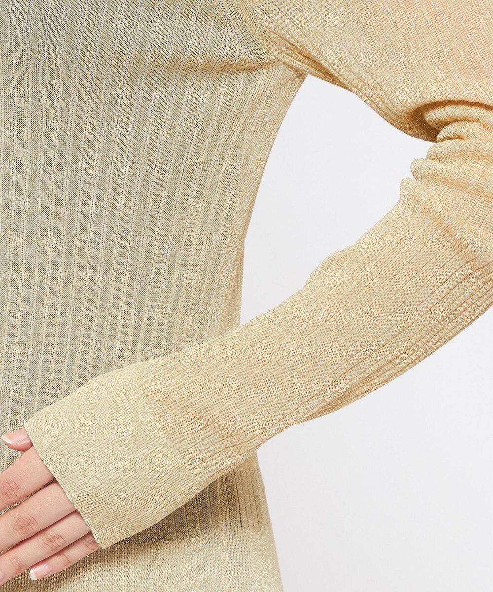 uncrave 【手洗い可】ラメ シアー クルーネック ニット（uncrave STANDARD） 