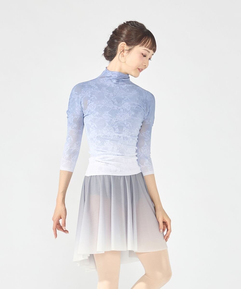 Chacott グラデーションローハイネックトップ 