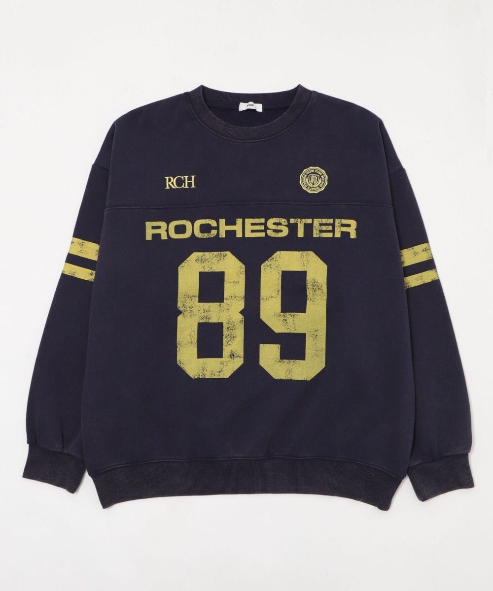 WEGO 【ユニセックス着用ITEM】ケミカルウォッシュナンバリングプルオーバー 