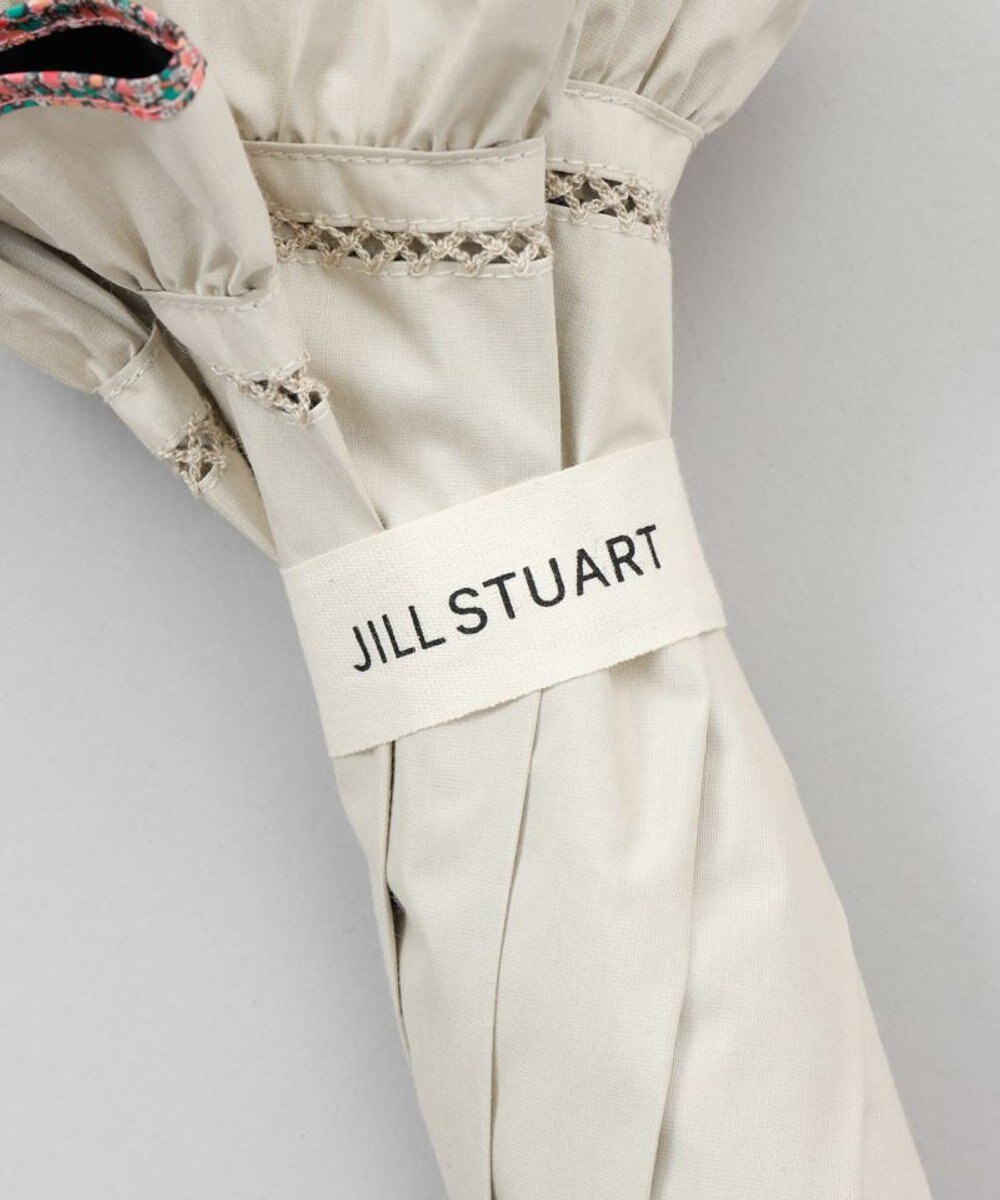 AURORA 【 JILL STUART（ジル スチュアート）】・WEB限定・　リバティパイピングフリル晴雨兼用パラソル(折りたたみ) 