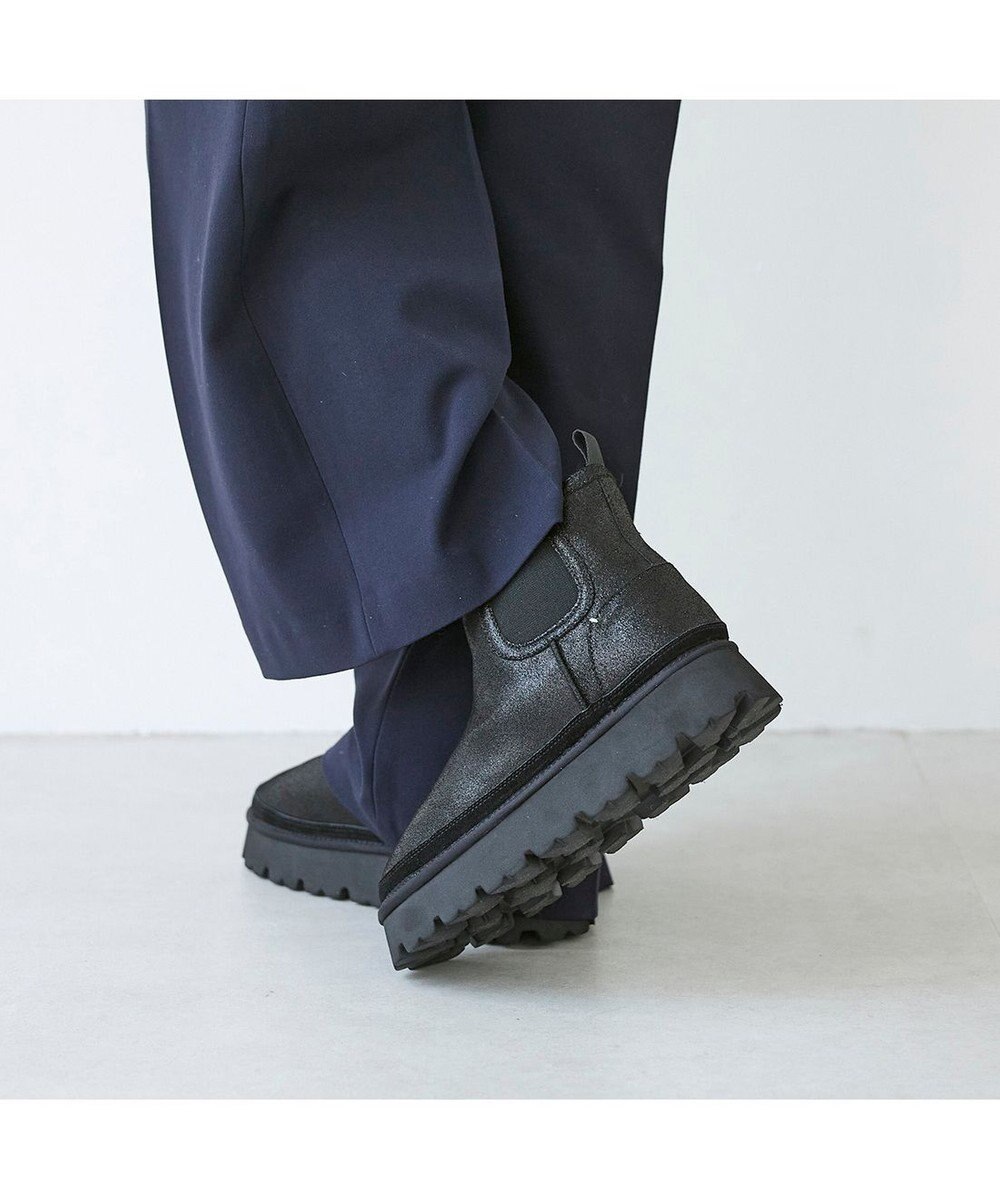 MODE ET JACOMO <carino>本革ムートン　サイドゴアショートブーツ 