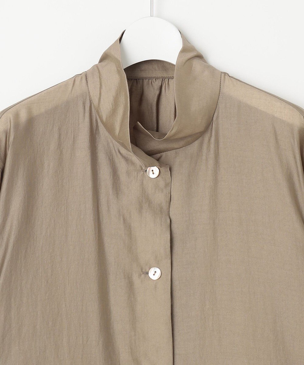 自由区 【洗える・XSサイズあり】スタンドカラーシアー ブルゾン 