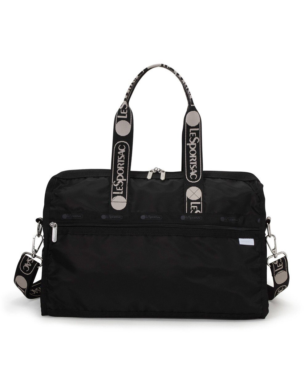 LeSportsac DELUXE MED WEEKENDER MH/ロゴジャガードブラックスナイデル 