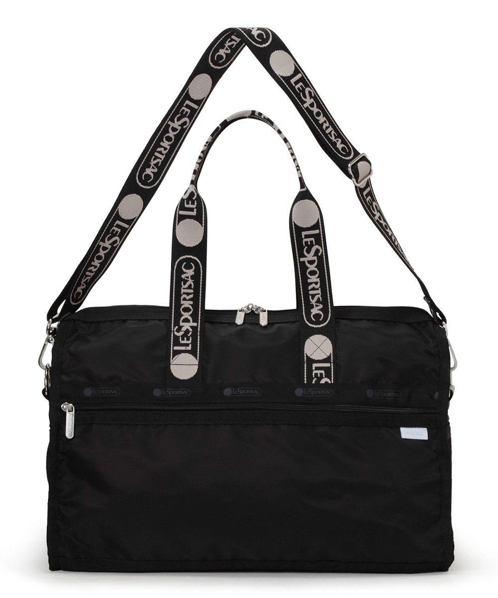 LeSportsac DELUXE MED WEEKENDER MH/ロゴジャガードブラックスナイデル 