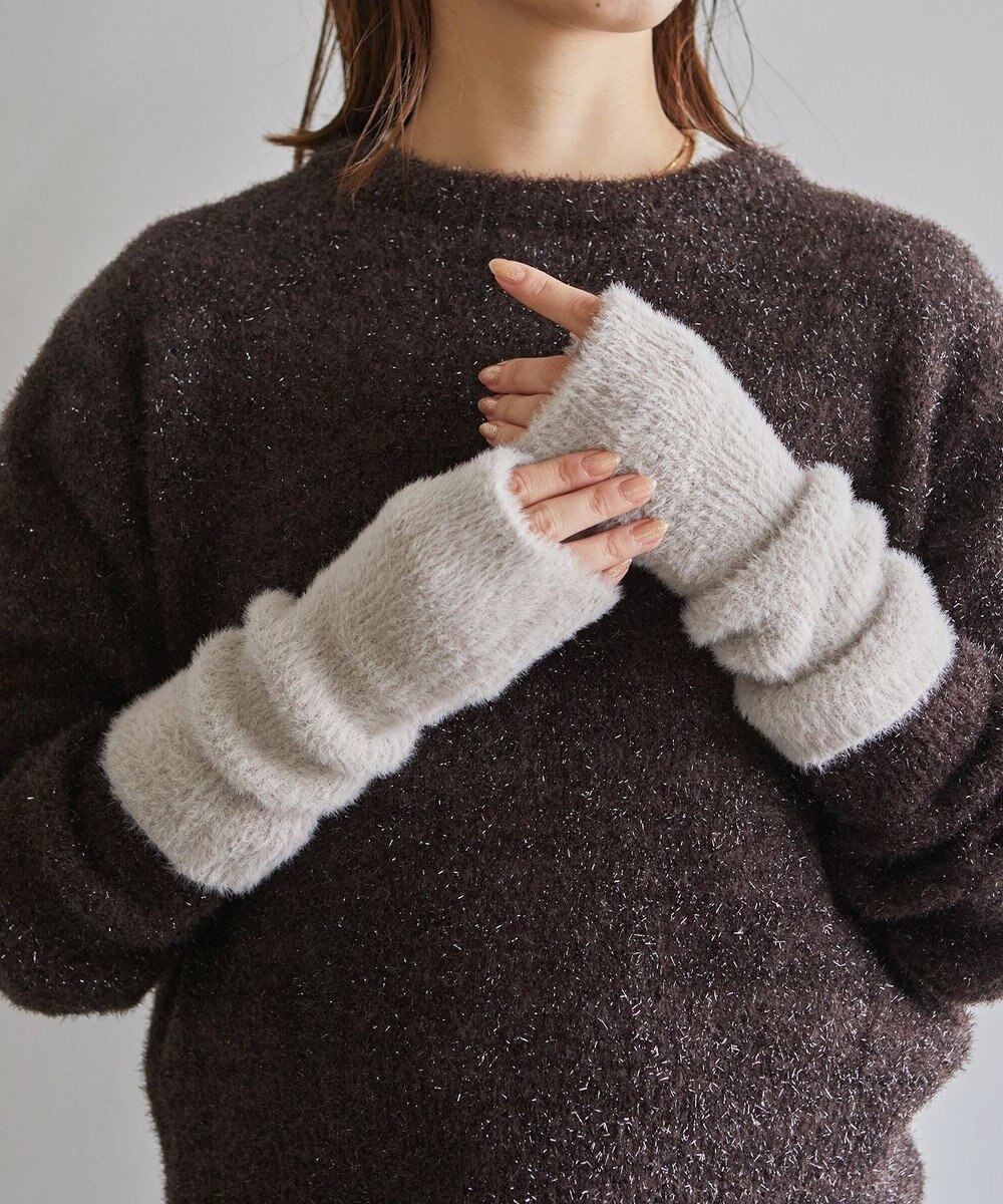 ANY SIS 【WEB＋一部店舗限定】シャギー ハンドウォーマー 