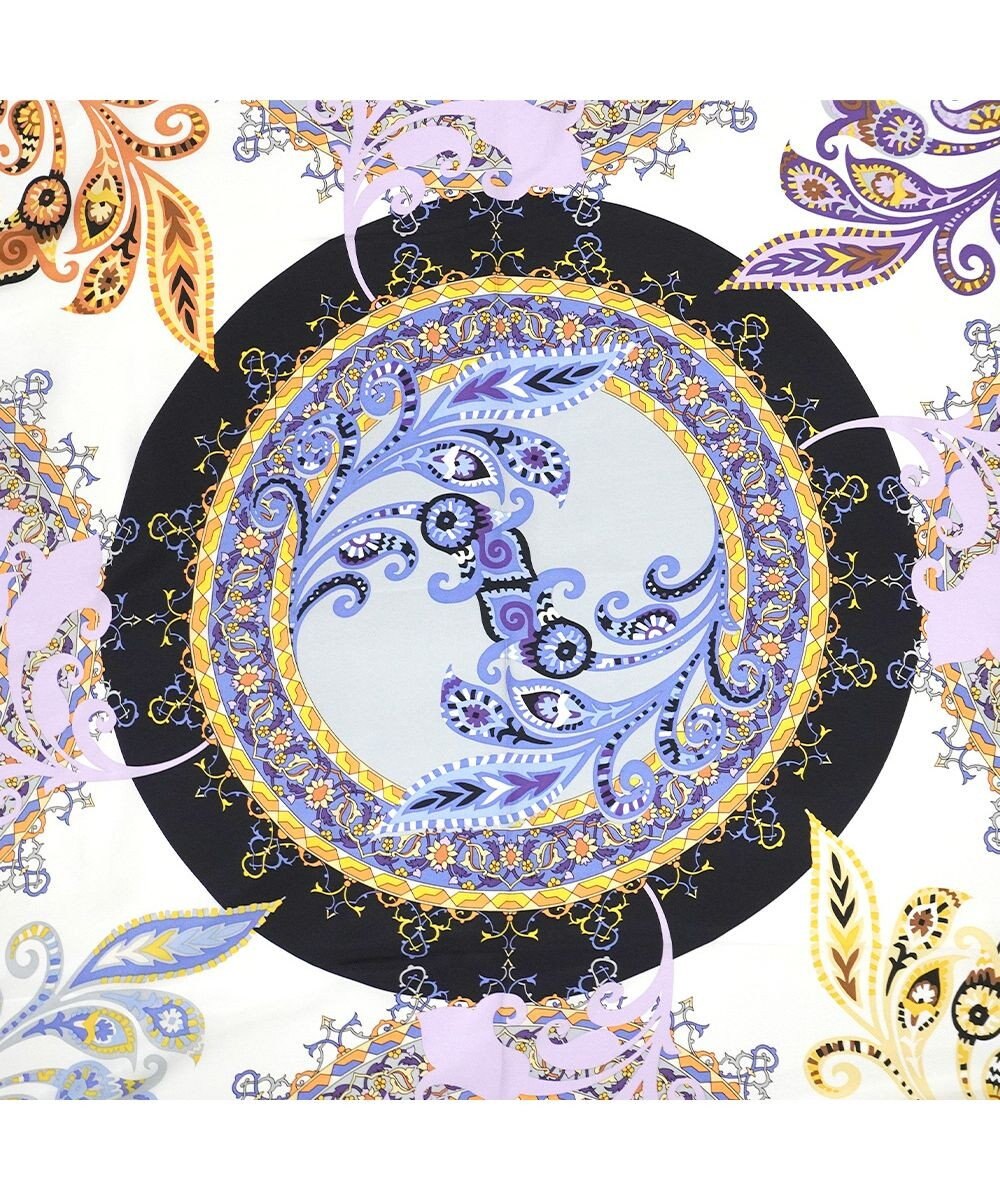 Marca ＜秋の新柄＞【Marcaオリジナル】サークルペイズリー  大判 シルクツイル スカーフ 