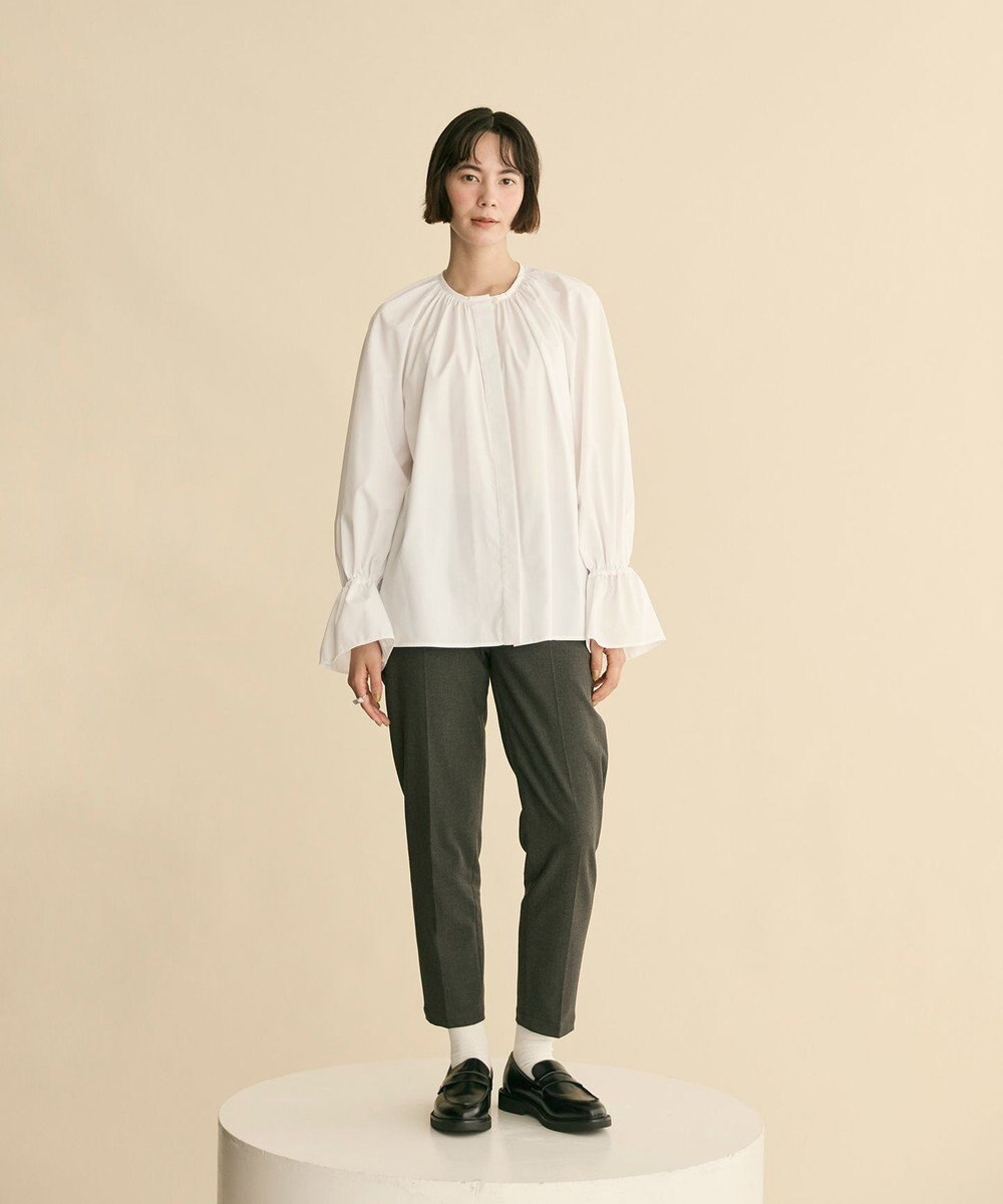 #Newans 【洗濯機可】フルギャザーブラウス 