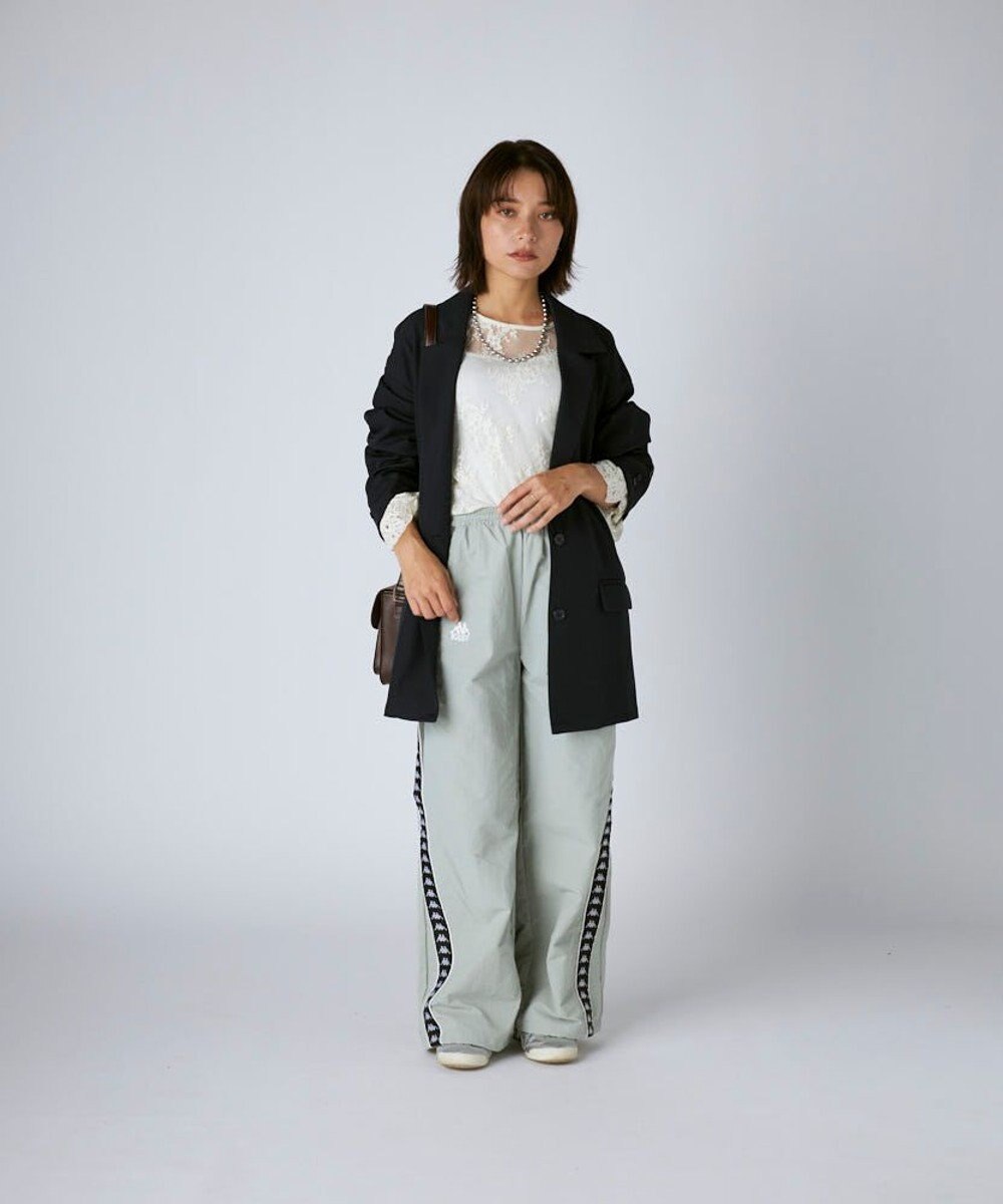 OP／FILA 【Kappa】 ワイドシルエット バンダナイロントラックパンツ 