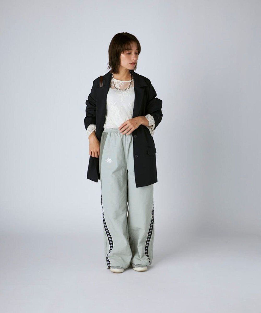 OP／FILA 【Kappa】 ワイドシルエット バンダナイロントラックパンツ 
