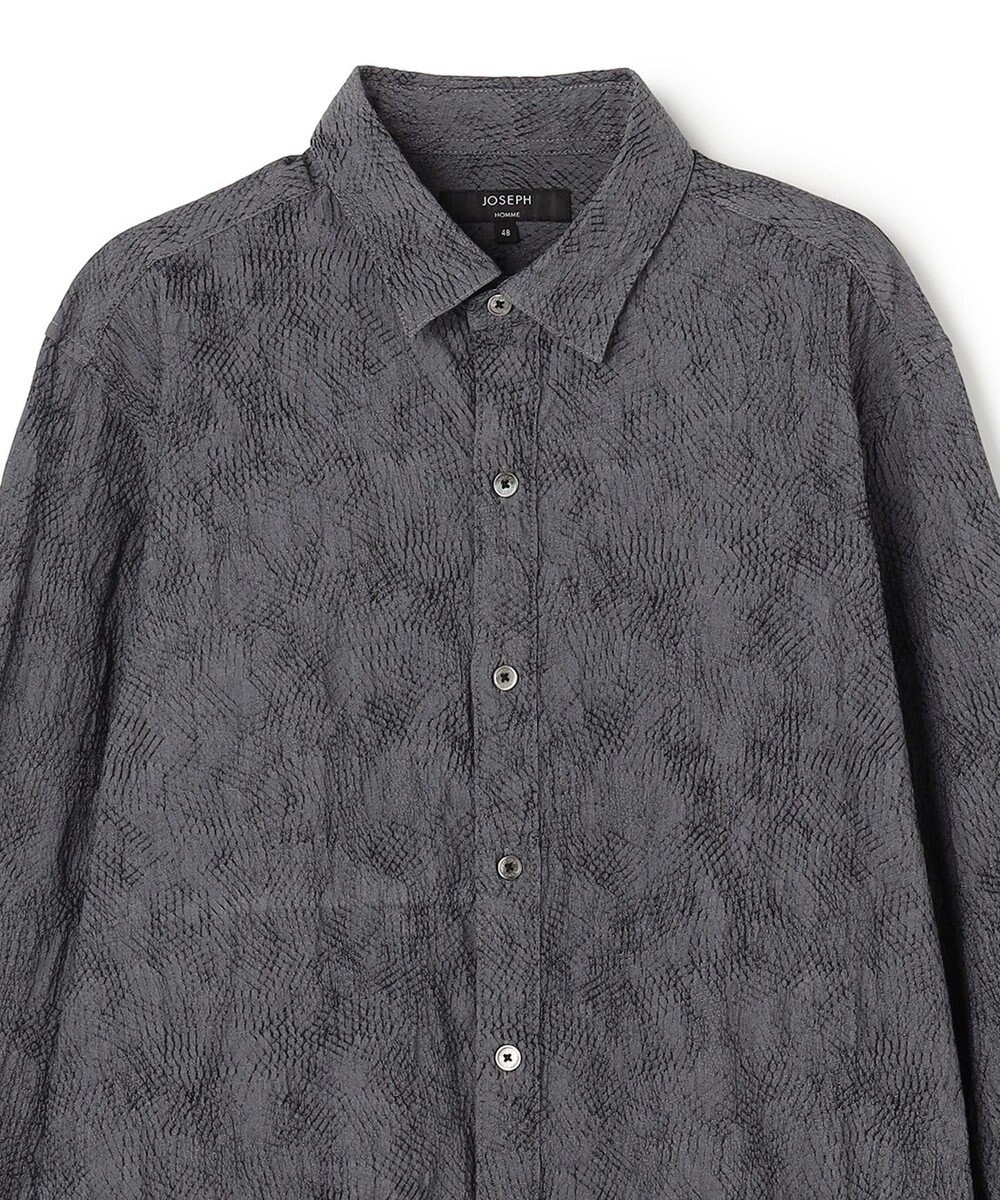 JOSEPH HOMME アブストラクトジャガードストレッチ　レギュラーカラーシャツ 