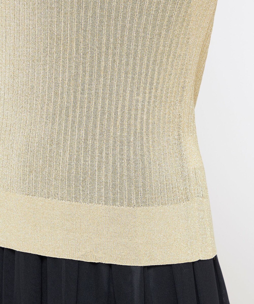 uncrave 【手洗い可】ラメ シアー クルーネック ニット（uncrave STANDARD） 