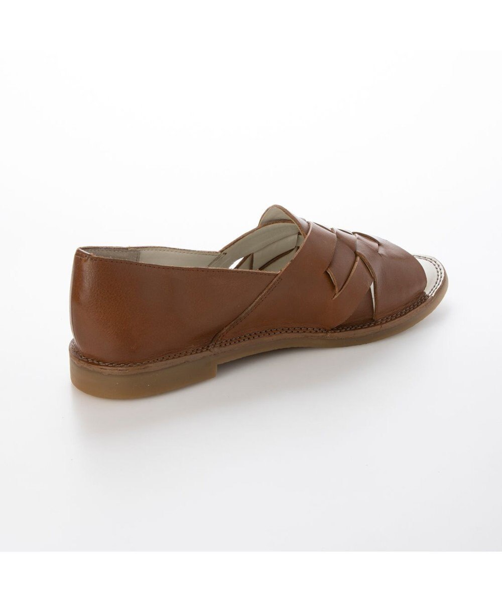 ing <ing>【サスティナブルシリーズ】編み込みデザインオープントゥシューズ 