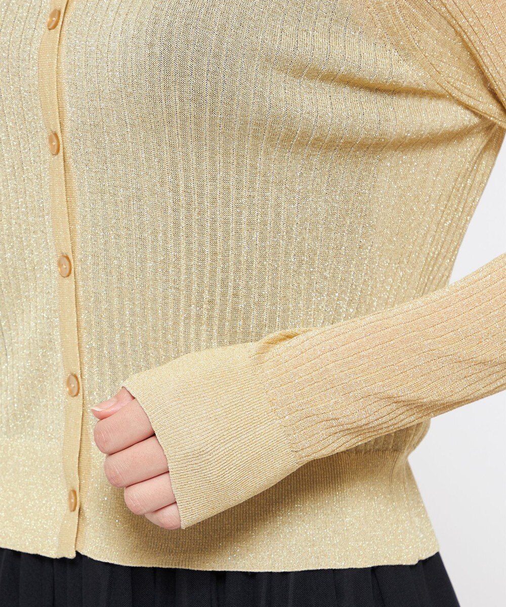 uncrave 【手洗い可】ラメ シアー ニット カーディガン（uncrave STANDARD） 