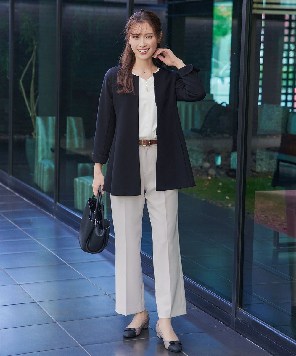 Tiaclasse バックフレアロングジャケット 