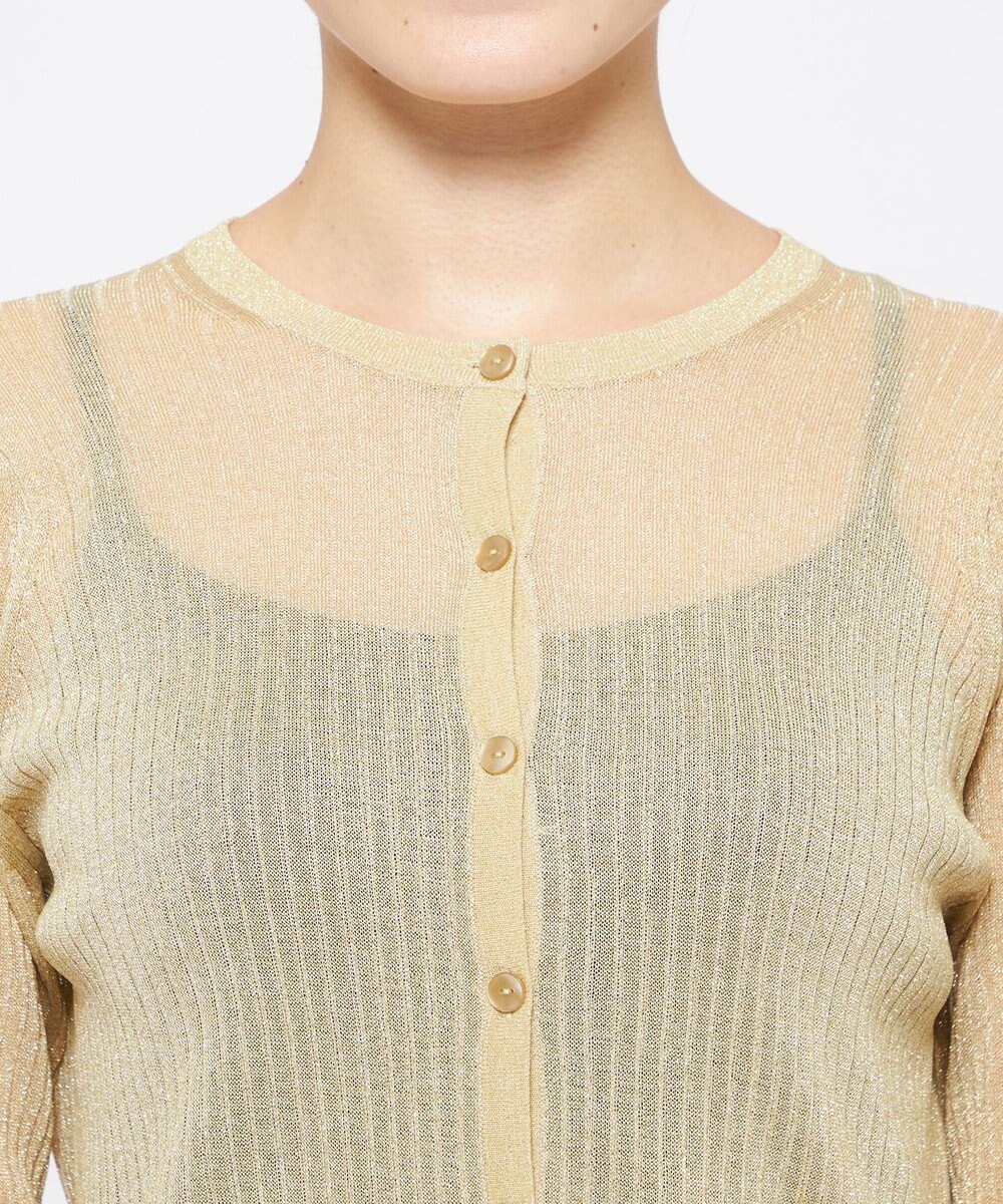 uncrave 【手洗い可】ラメ シアー ニット カーディガン（uncrave STANDARD） 