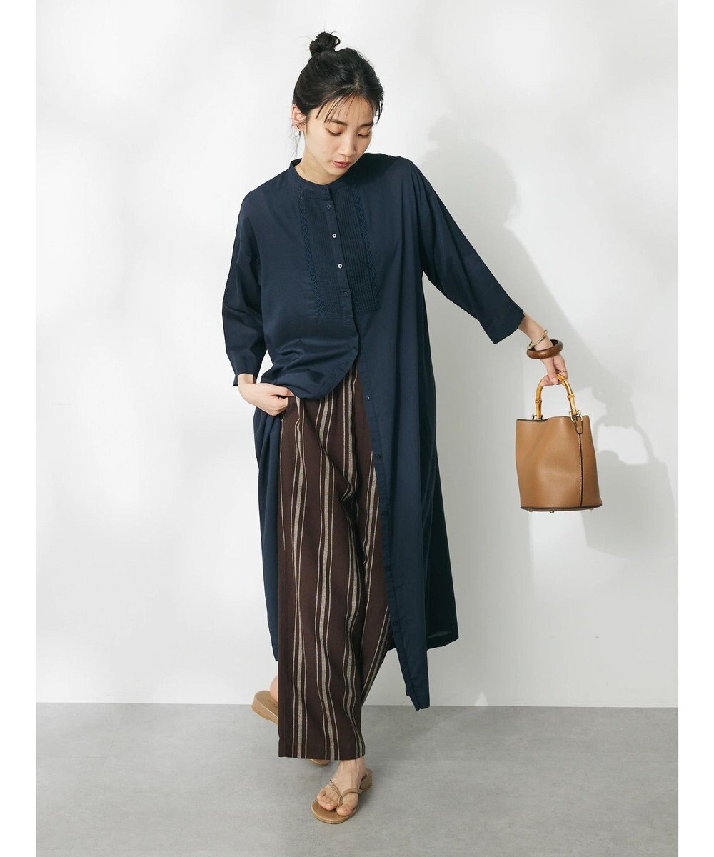 CRAFT STANDARD BOUTIQUE リネンレーヨンストライプイージーパンツ 