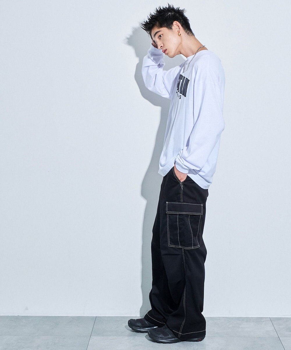 WEGO アクセ付きグラフィックT（LS） 