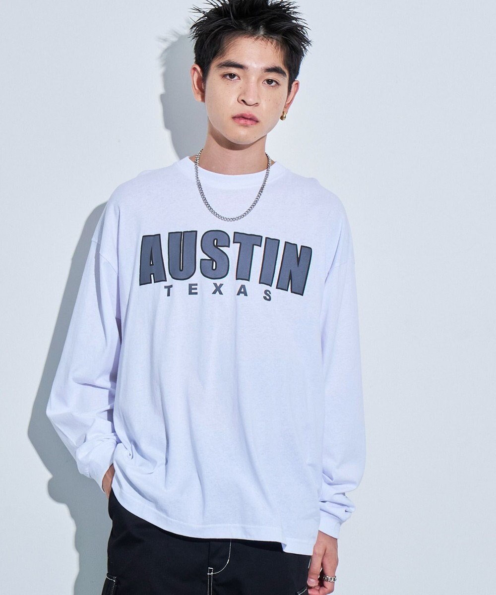 WEGO アクセ付きグラフィックT（LS） 