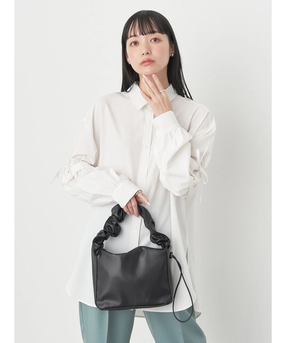 earth music&ecology ギャザースリーブシャツ 