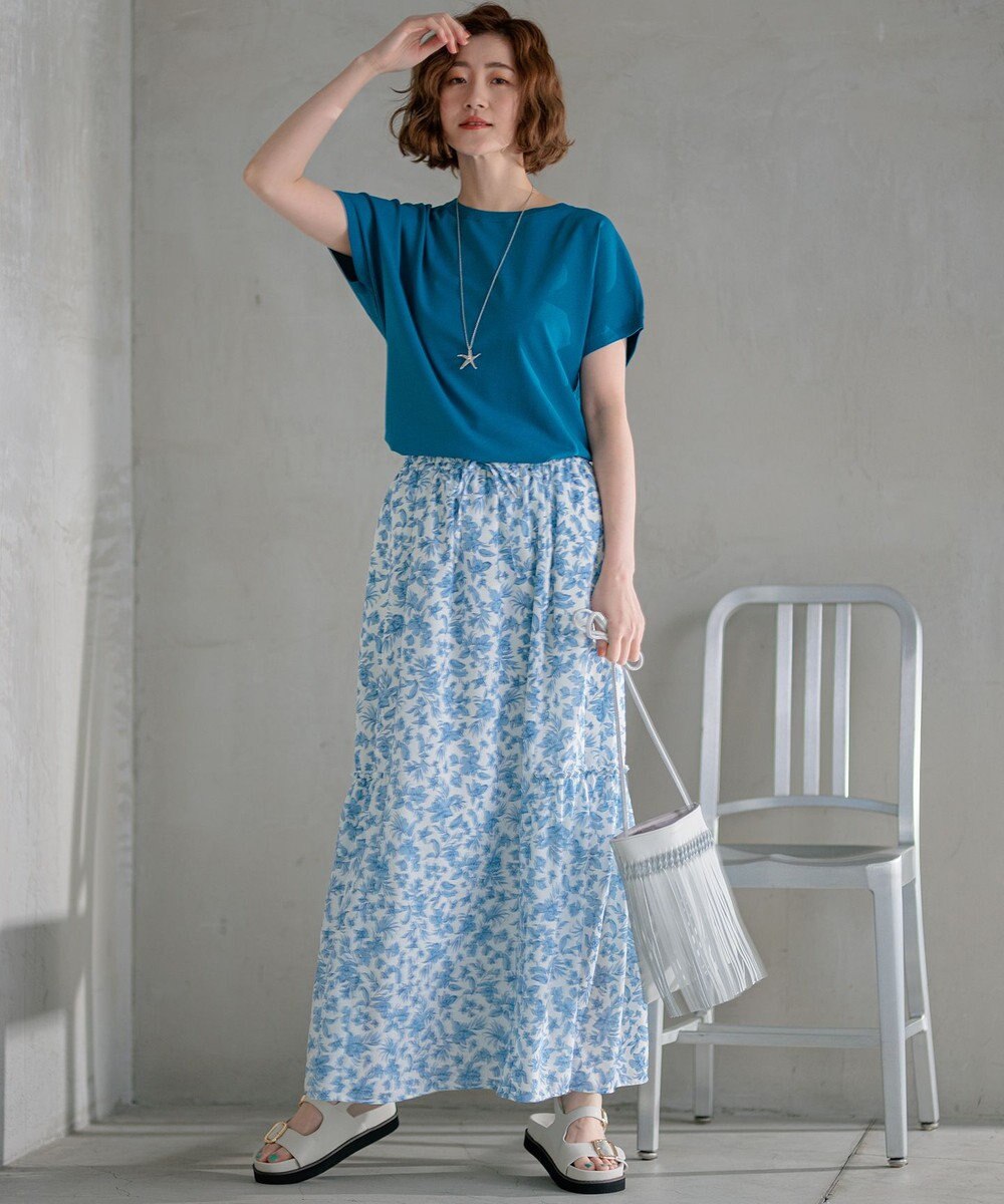 23区 S 【SLOW/一部店舗限定】ボタニカルプリント スカート 