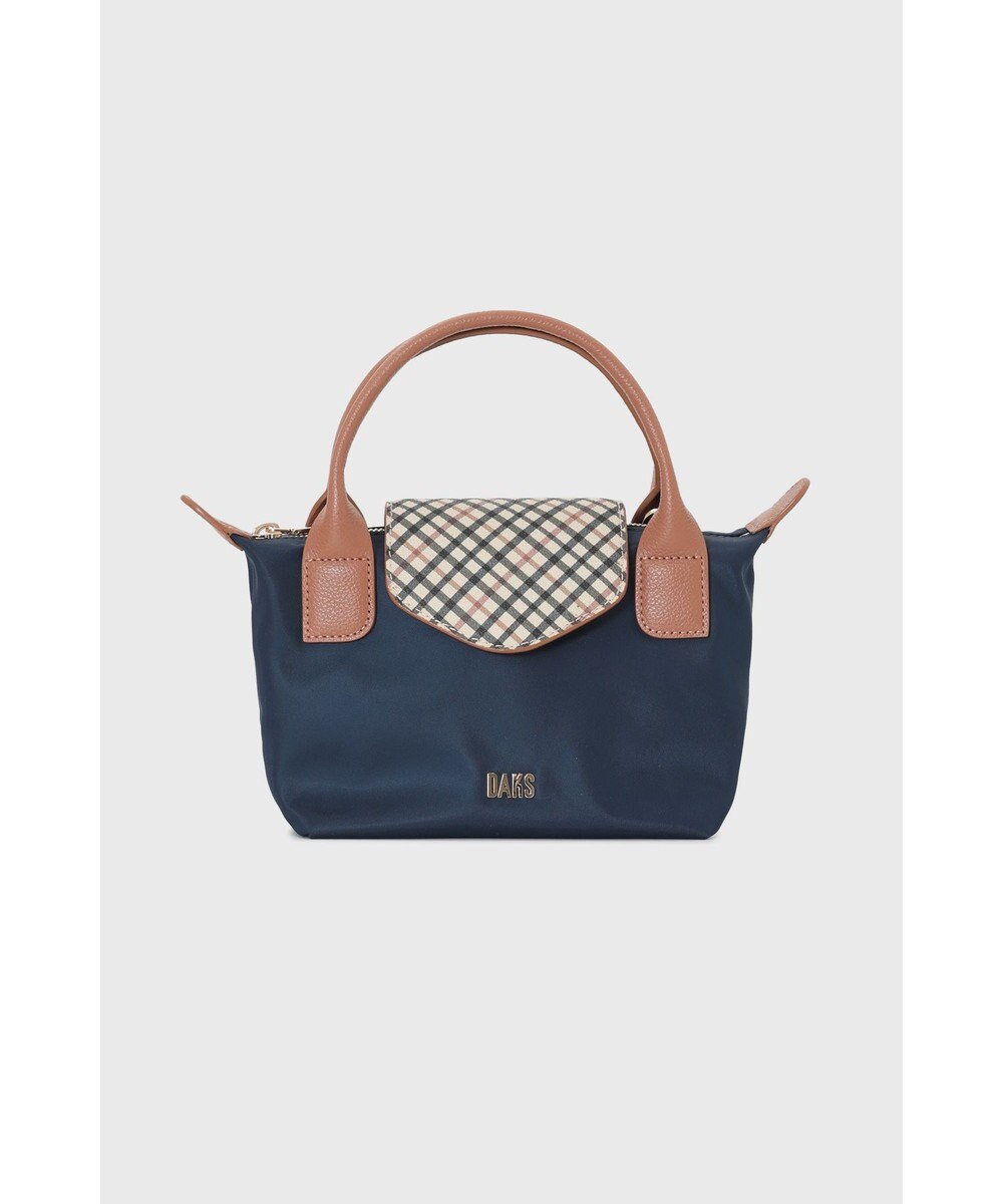 DAKS 【2WAY】ナイロン×牛革 ハウスチェック ミニバッグ 