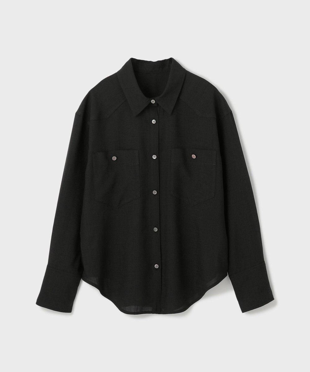 GRACE CONTINENTAL シアー2wayウエスタンシャツ 
