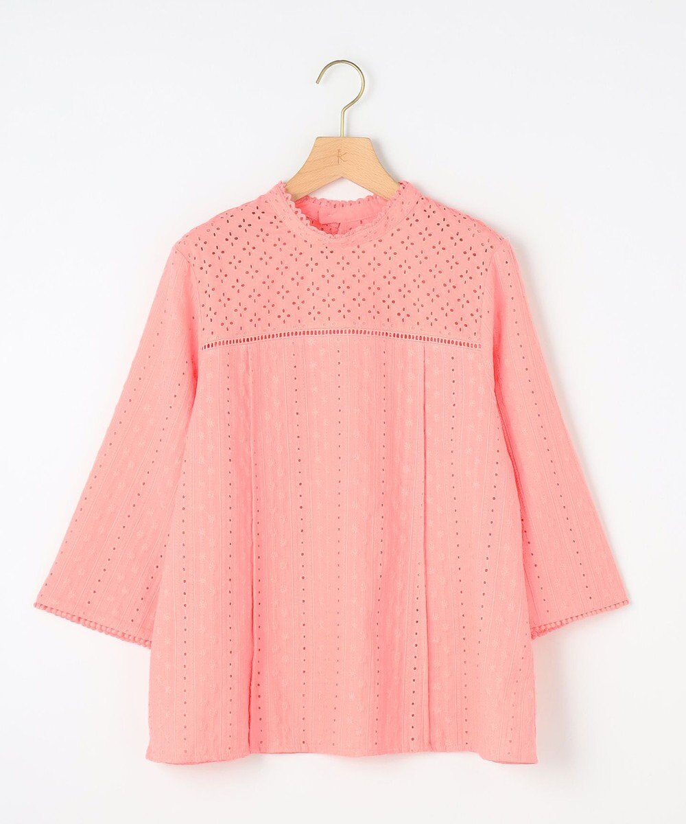 組曲 エンブロイダリーレースハイネック ブラウス 