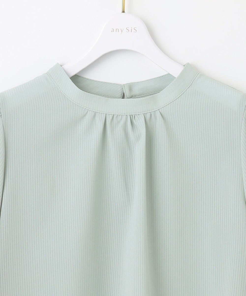 ANY SIS 【洗える】シアーストライプ ブラウス 