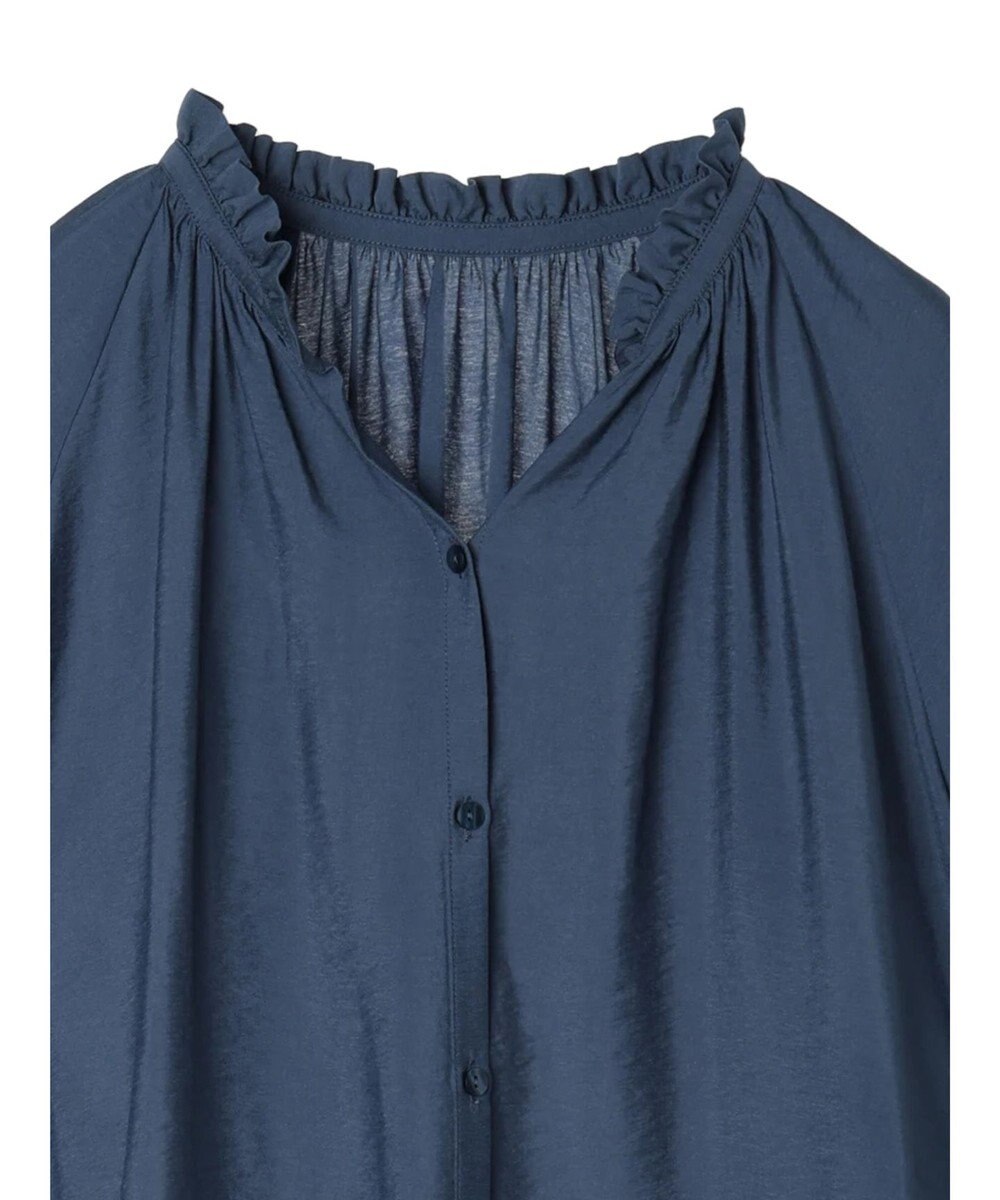AMERICAN HOLIC 接触冷感　フリル衿５分袖ブラウス 