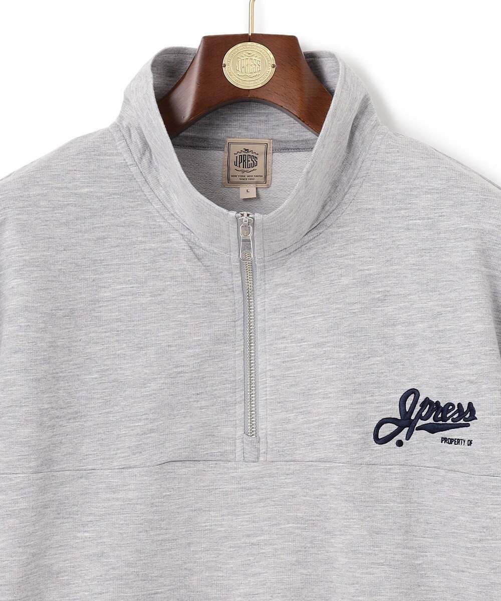 J.PRESS MEN 【KING SIZE】インレージャージー ロゴハーフジップスウェット 