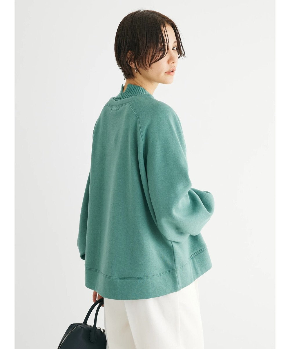 Green Parks 裏起毛ニットリブドッキングプルオーバー 