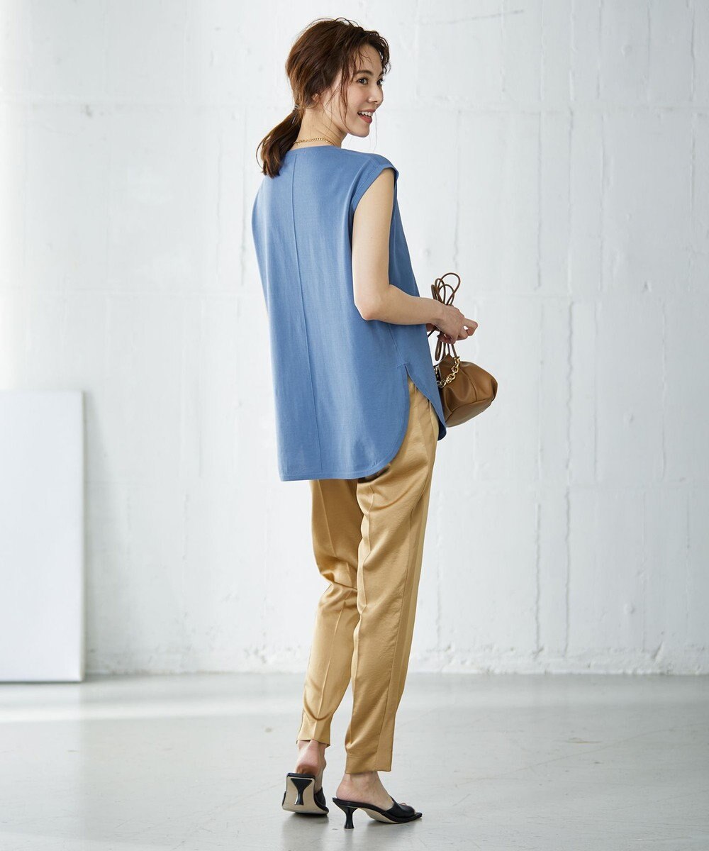 ICB L 【洗える】ガスコットンハイゲージ ノースリーブニット 