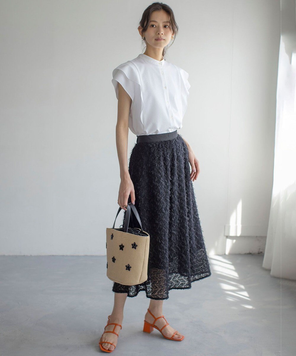 組曲 【前後着用可】ドライタッチダブルフレア ブラウス 