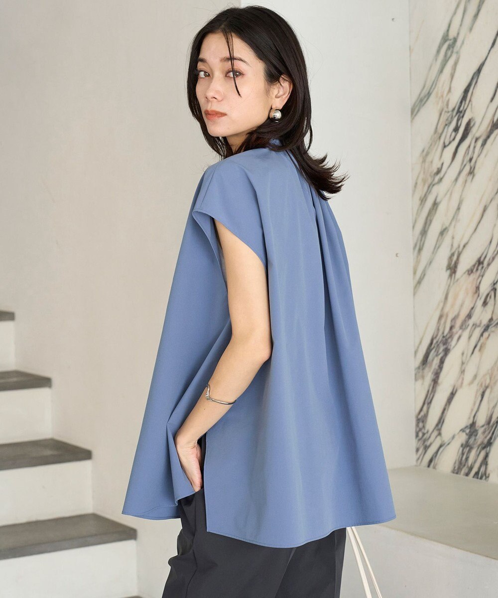 UNFILO FINE MOVE ギャザーブラウス 