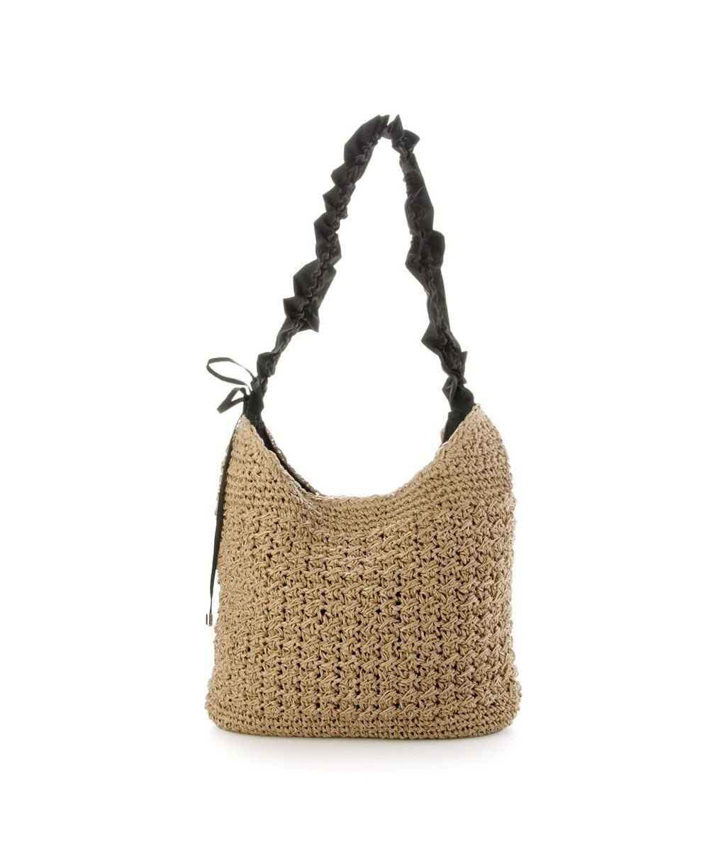UNBILLION カシュカシュ cachecache / ドロストフリルハンドル地柄編みトート カゴバッグ 