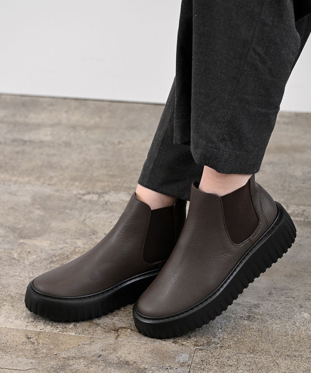 Pointer 日本製 本革厚底サイドゴアブーツ 