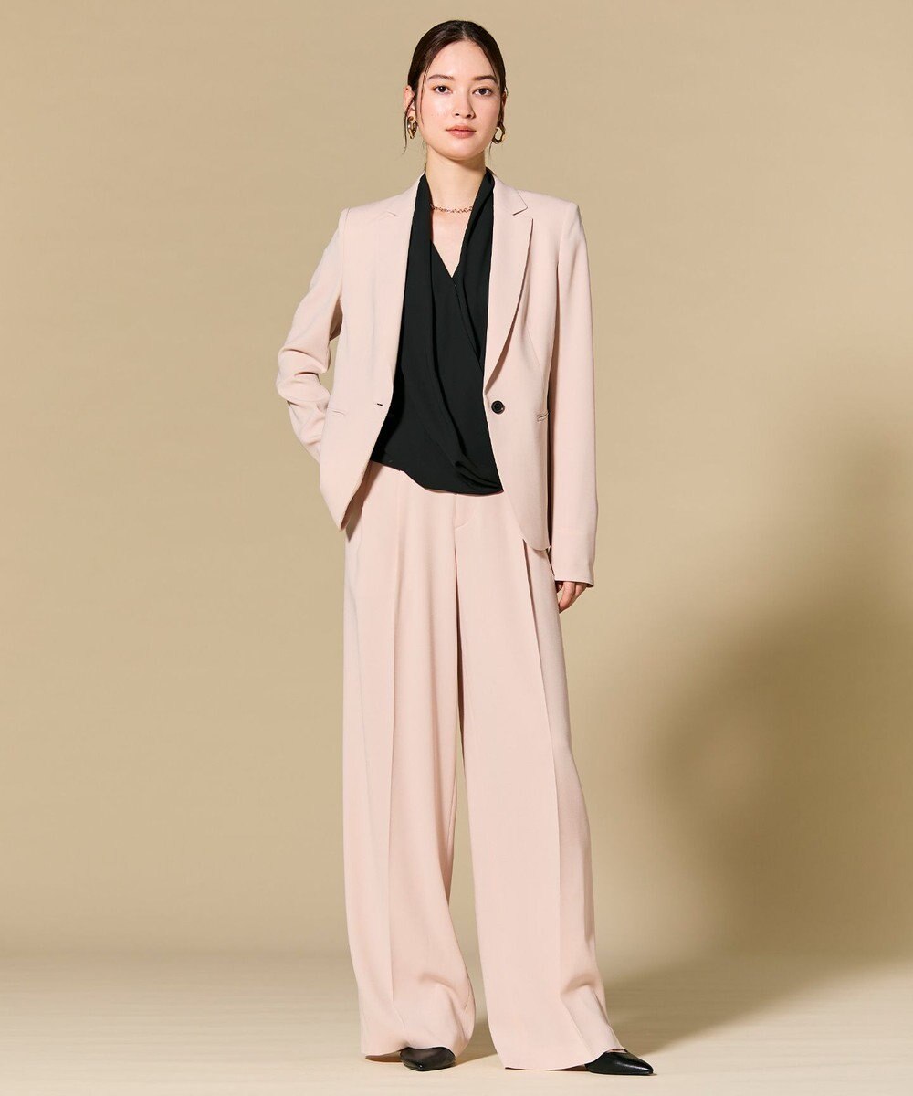 BEIGE， OLIVE / カシュクールフレンチスリーブブラウス 