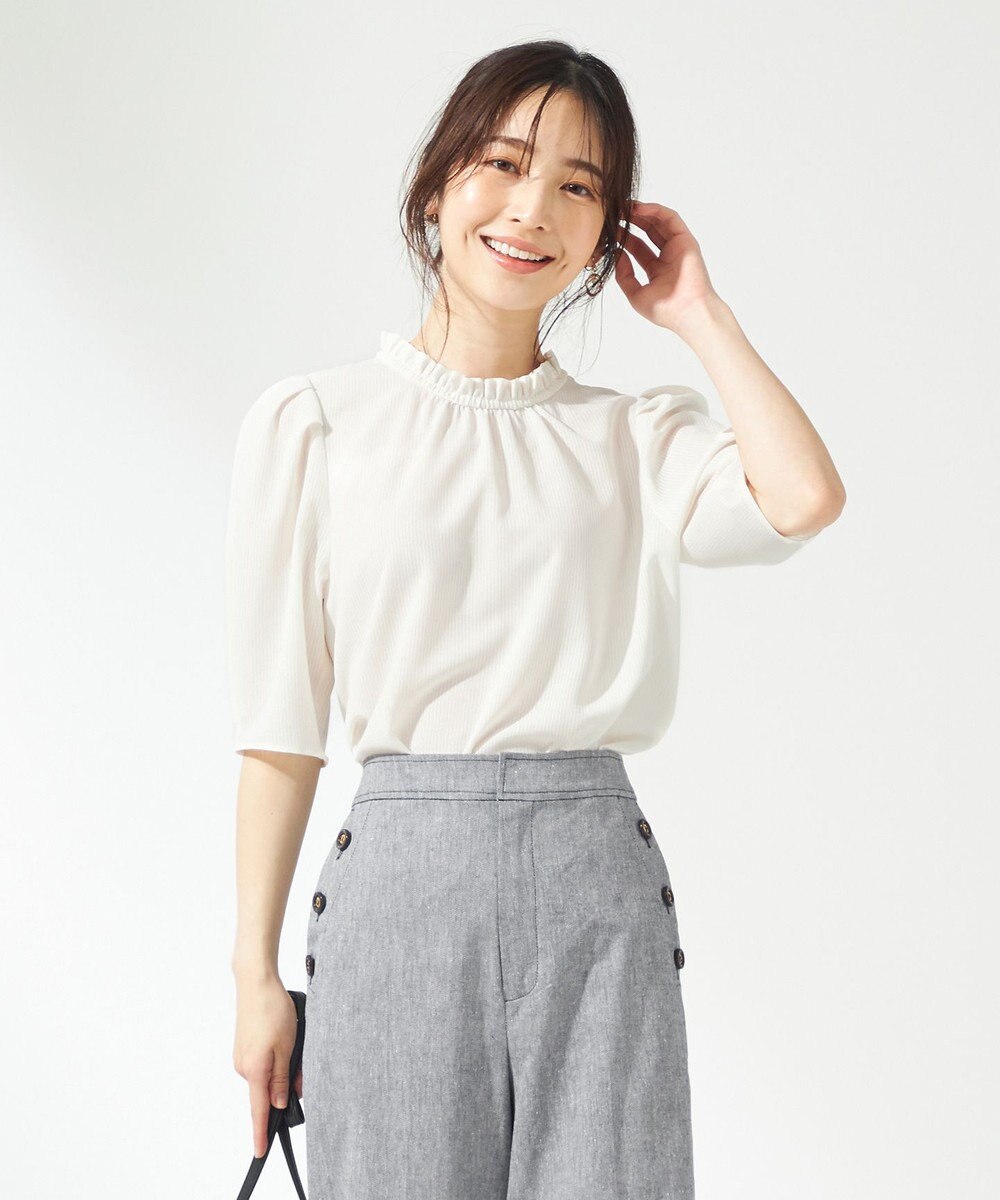 ANY SIS 【洗える】シアーストライプ ブラウス 