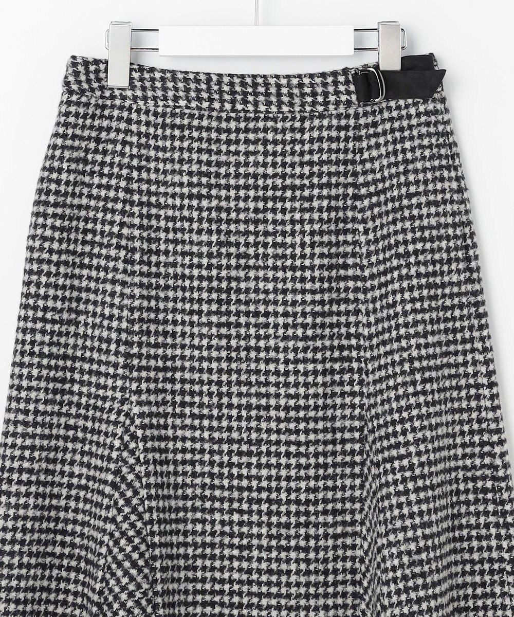 J.PRESS LADIES ウールシルク ハウンドトゥース フレア スカート 