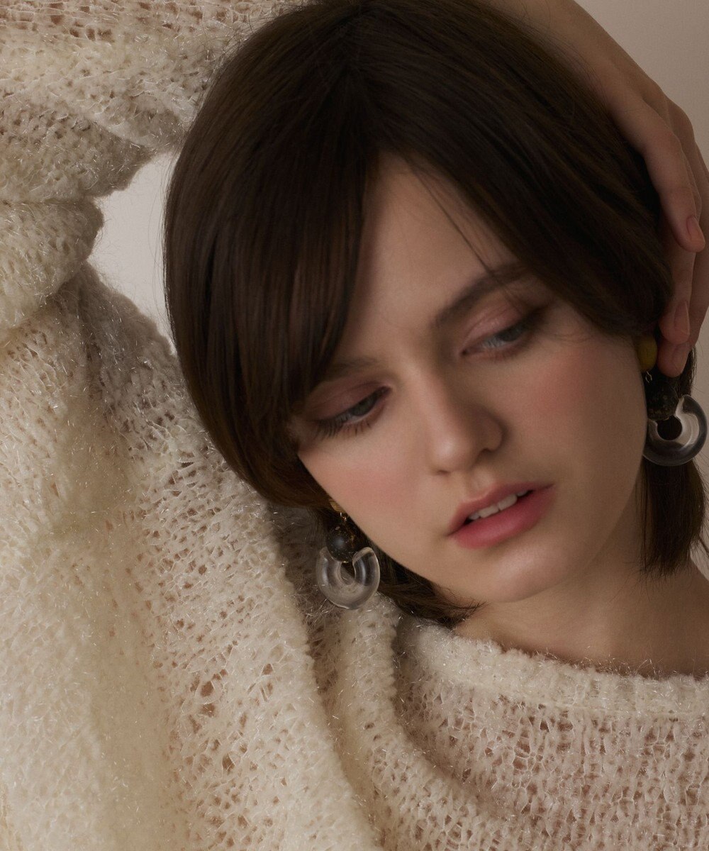 GRACE CONTINENTAL フィルムヤーンニットトップ 