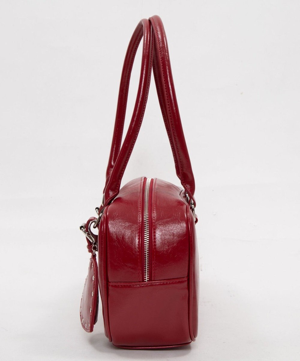 WEGO スタッズハートチャーム付きハトメボストン 