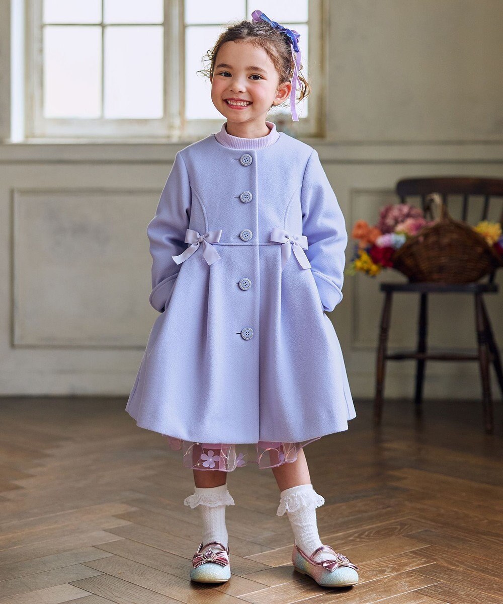 ANY KIDS 【フード取り外し可能】ウールライクコート 