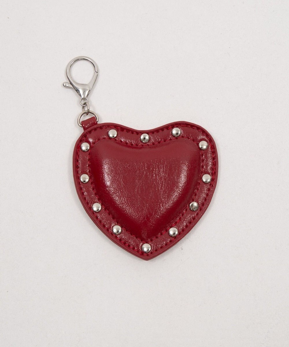 WEGO スタッズハートチャーム付きハトメボストン 