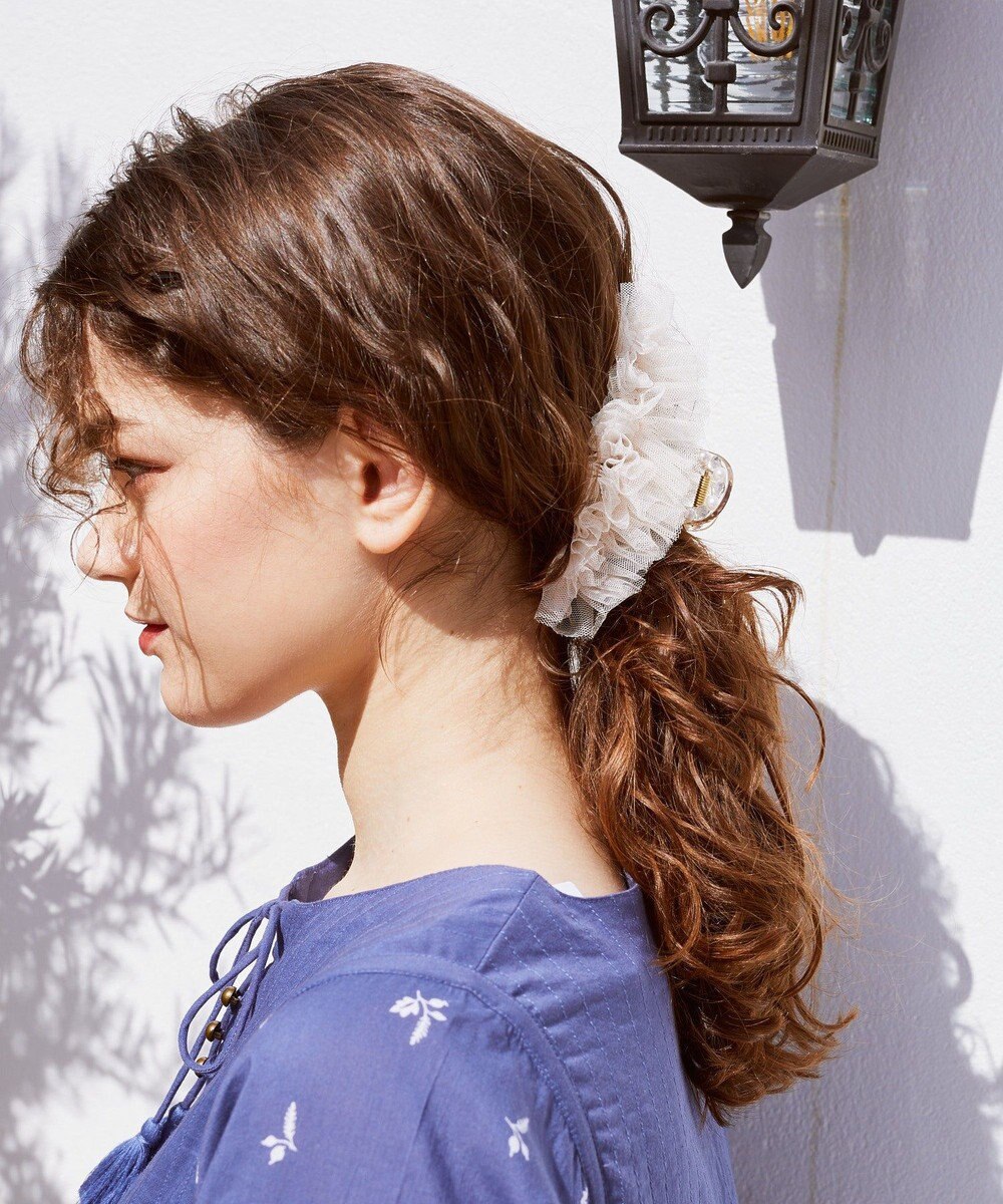 Maison de FLEUR チュールビジューバンスクリップ 