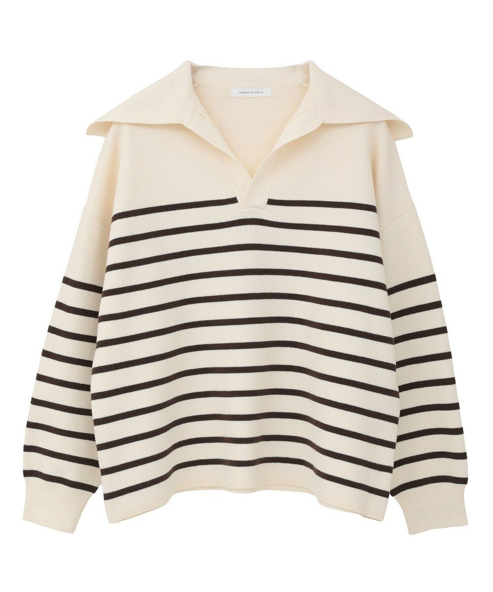 AMERICAN HOLIC セーラーカラーニットプルオーバー 