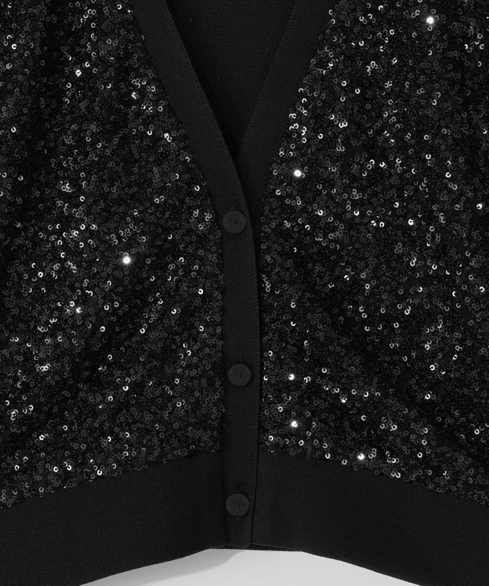 GRACE CONTINENTAL スパンコールニットカーディガン 