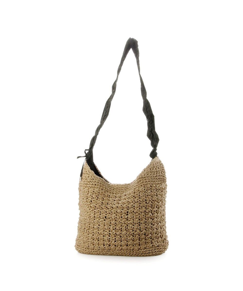 UNBILLION カシュカシュ cachecache / ドロストフリルハンドル地柄編みトート カゴバッグ 