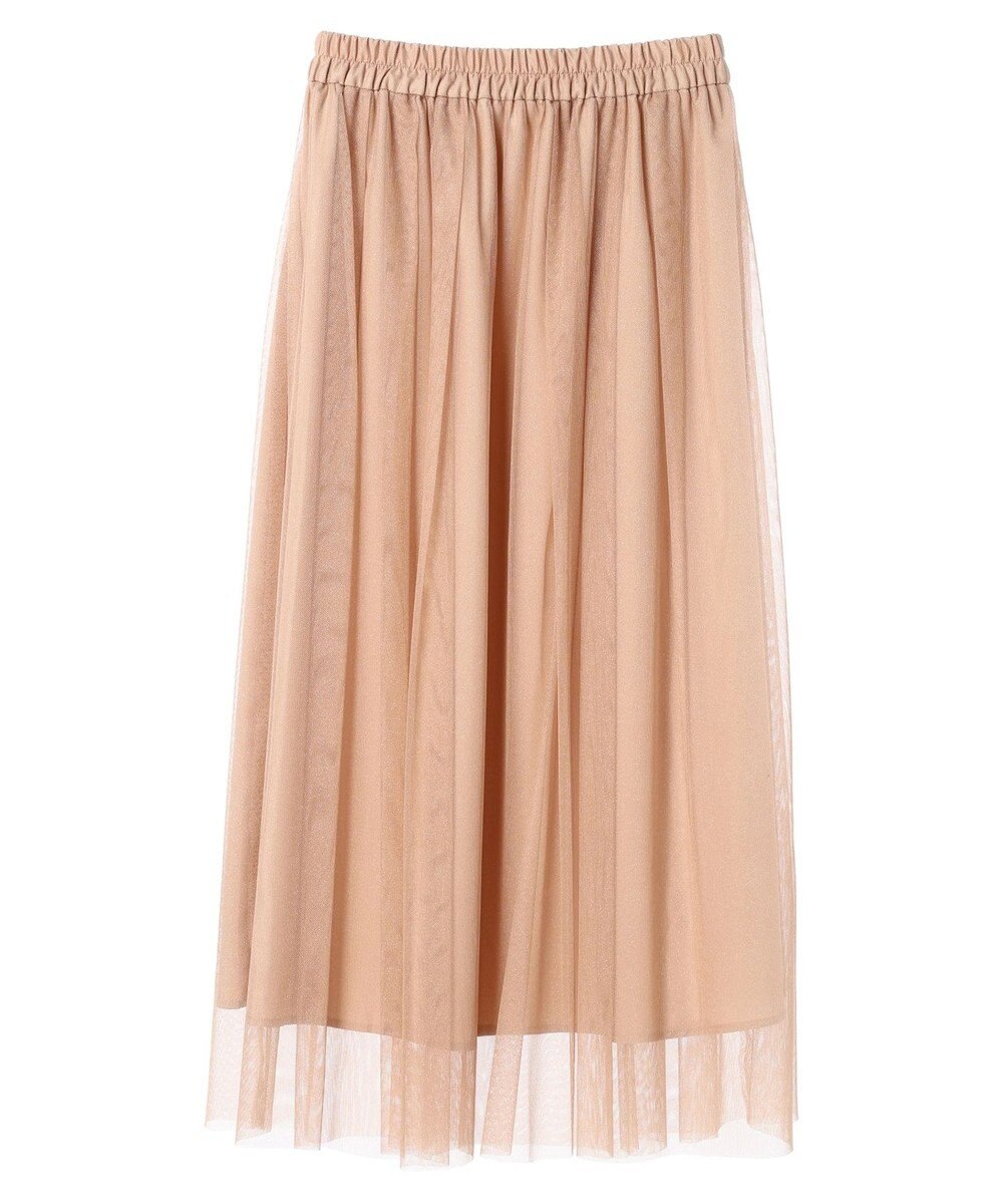 YECCA VECCA ラメチュールギャザースカート 