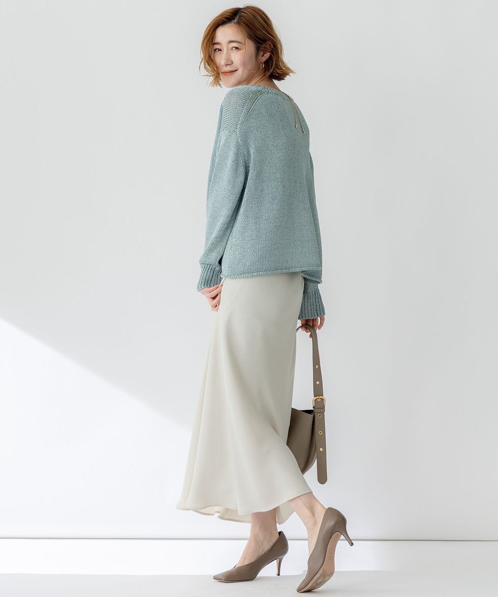 23区 S 【洗える】ブライトリリーヤーン クルーネック ニット 